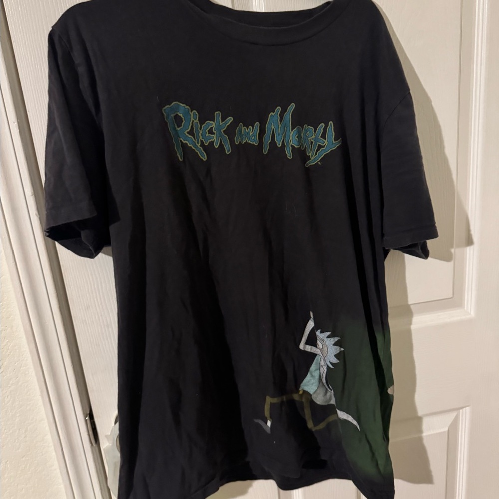 Hollister Black Graphic Tee - Rick and Morty Design